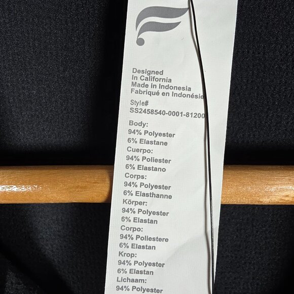 Fabletics Camp Shirt Men Size 2XL Black Open Collar The Cabana Button Down NWT - Picture 4 of 8